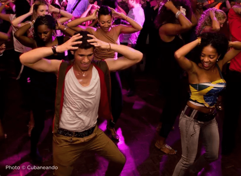 People dancing at Cubaneando