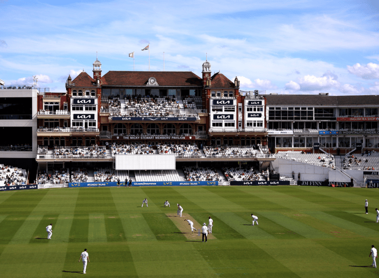 Team playing on the Kia Oval cricket grounds