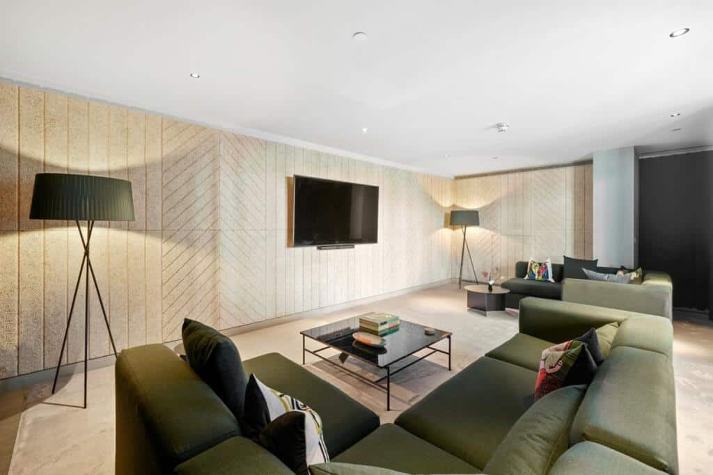Screening room at Portlands Place